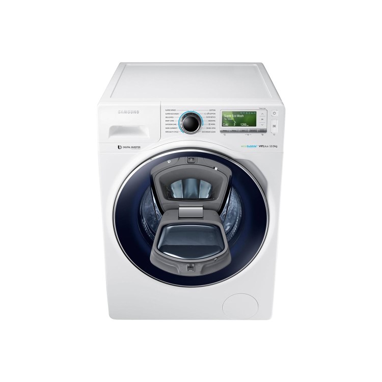 Samsung WW12K8412OW EcoBubble Addwash 12kg 1400rpm Freestanding Washing Machine-White