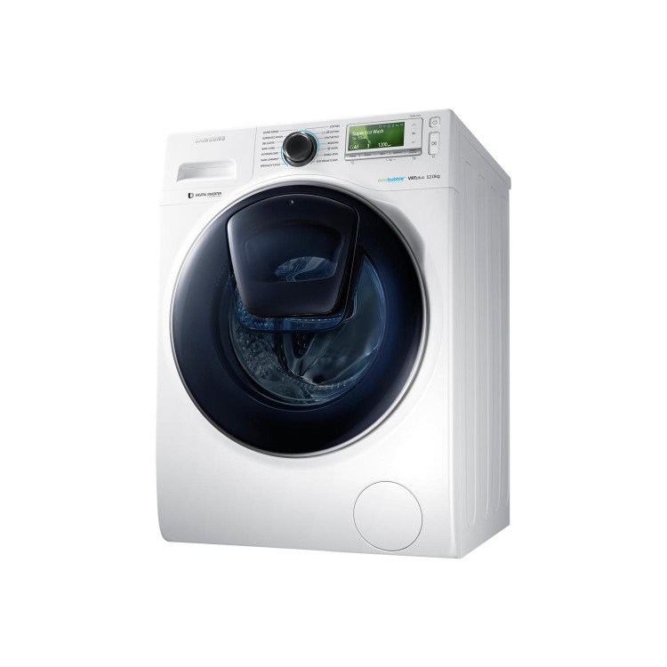 Samsung WW12K8412OW EcoBubble Addwash 12kg 1400rpm Freestanding Washing Machine-White