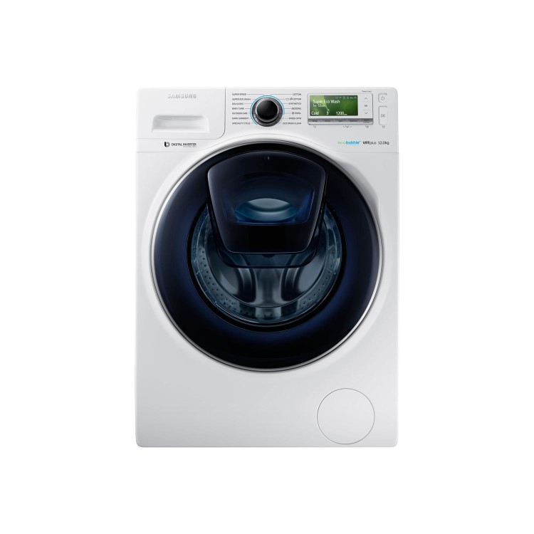 Samsung WW12K8412OW EcoBubble Addwash 12kg 1400rpm Freestanding Washing Machine-White