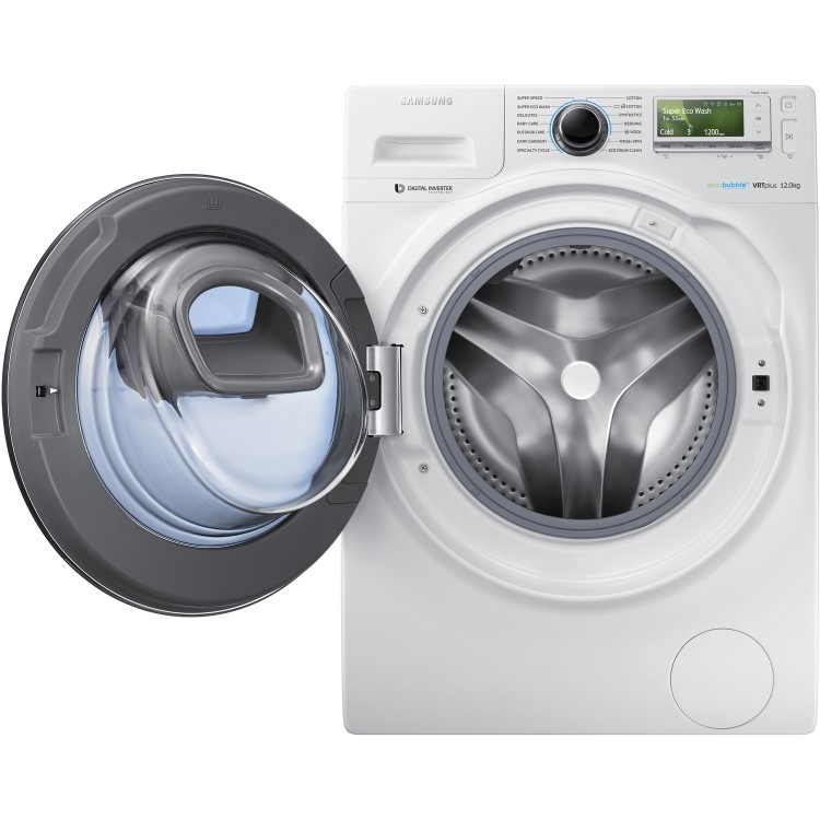Samsung WW12K8412OW EcoBubble Addwash 12kg 1400rpm Freestanding Washing Machine-White