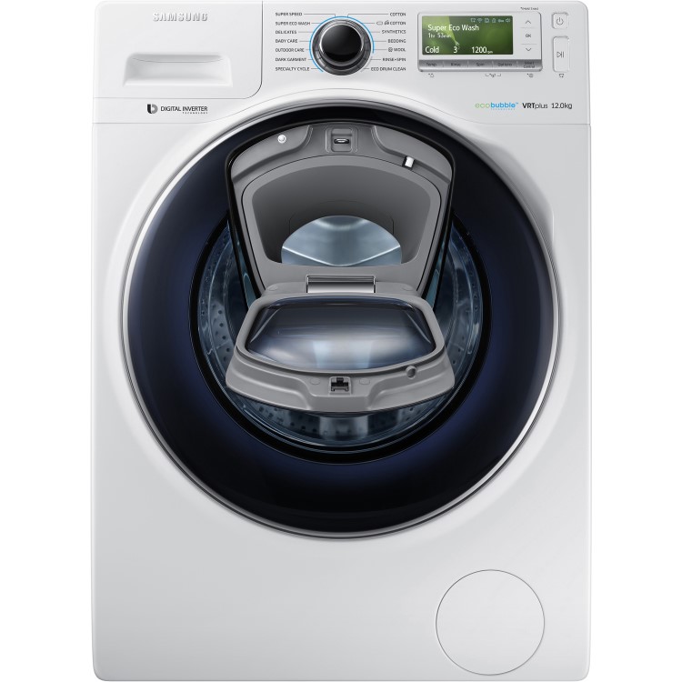 Samsung WW12K8412OW EcoBubble Addwash 12kg 1400rpm Freestanding Washing Machine-White