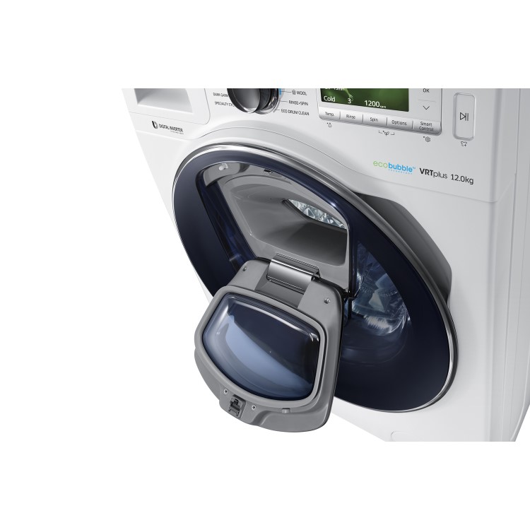 Samsung WW12K8412OW EcoBubble Addwash 12kg 1400rpm Freestanding Washing Machine-White