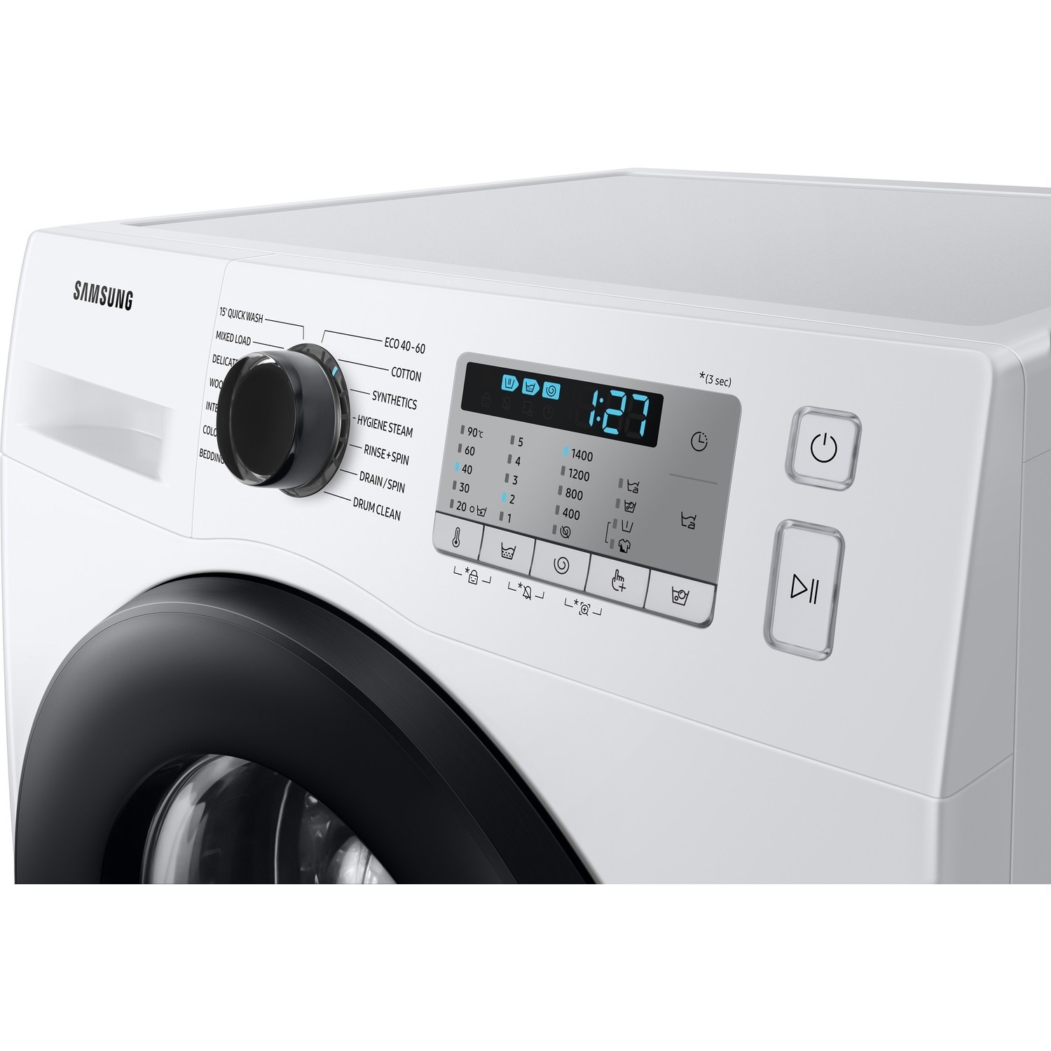 samsung ww80ta046ah eu ecobubble 8kg 1400 spin freestanding washing machine white