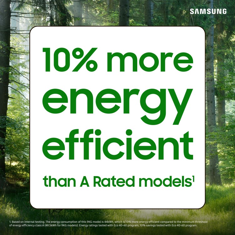 Samsung Series 5 AI Energy 9kg 1400rpm Washing Machine - White
