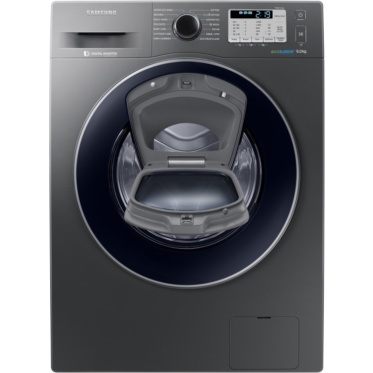 GRADE A2 - Samsung WW90K5413UX AddWash 9kg 1400rpm Ecobubble Freestanding Washing Machine Graphite