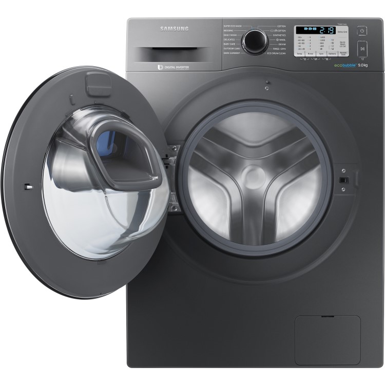 GRADE A2 - Samsung WW90K5413UX AddWash 9kg 1400rpm Ecobubble Freestanding Washing Machine Graphite