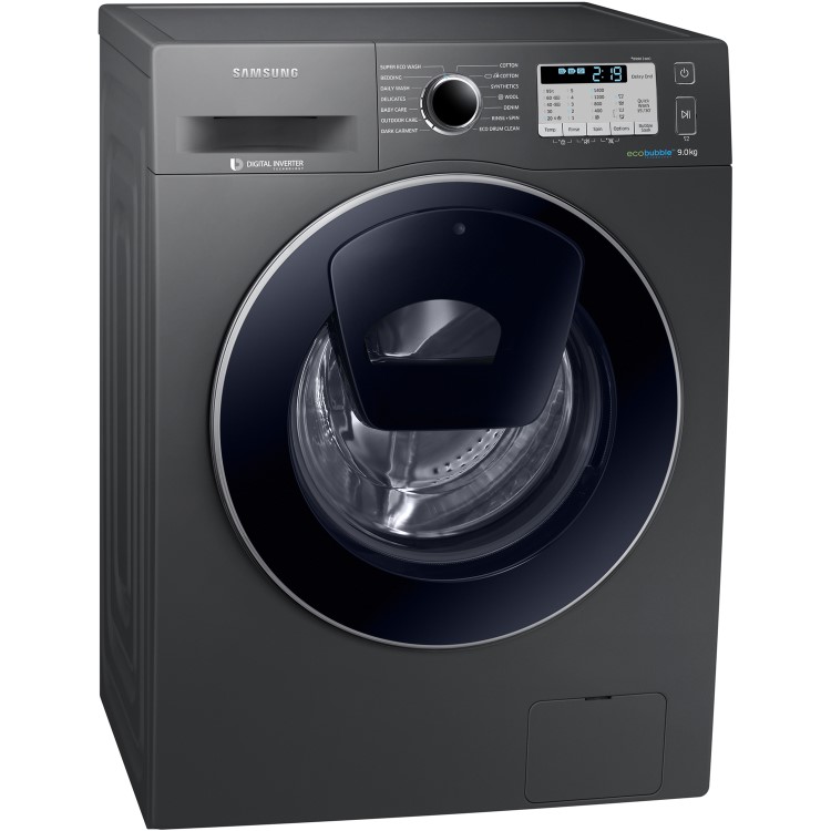 GRADE A2 - Samsung WW90K5413UX AddWash 9kg 1400rpm Ecobubble Freestanding Washing Machine Graphite