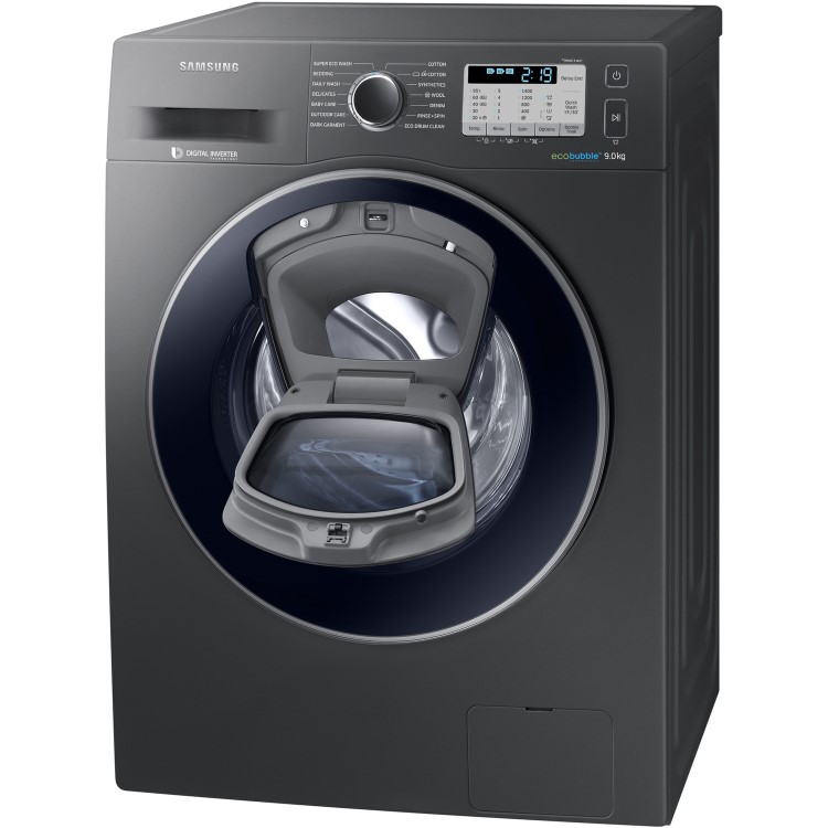 GRADE A2 - Samsung WW90K5413UX AddWash 9kg 1400rpm Ecobubble Freestanding Washing Machine Graphite