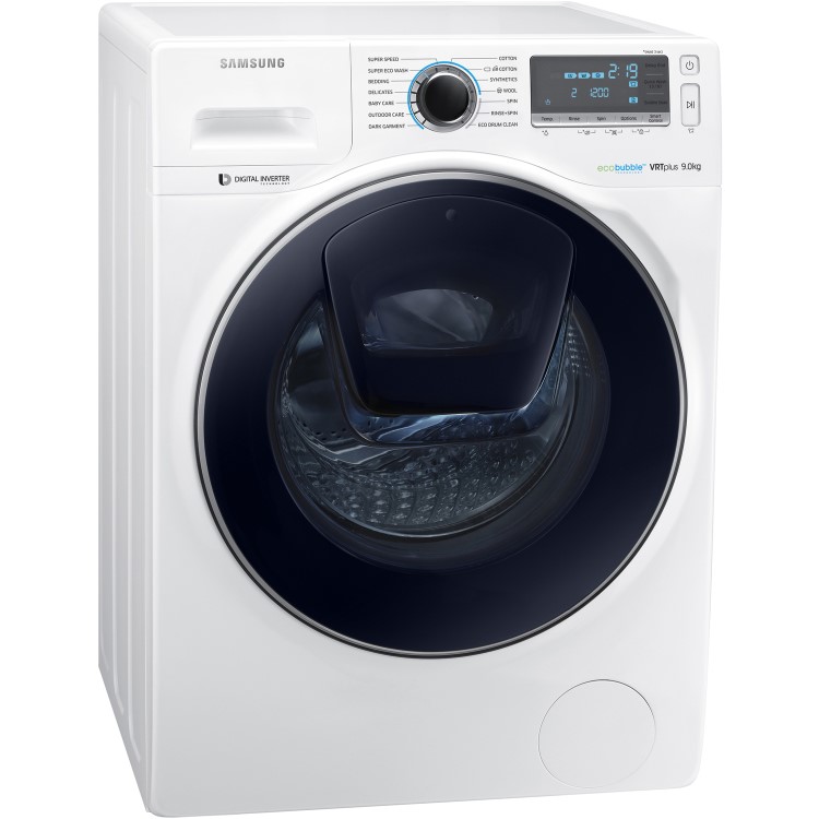 Samsung WW90K7615OW AddWash/ EcoBubble 9kg 1600rpm Freestanding Washing Machine-White
