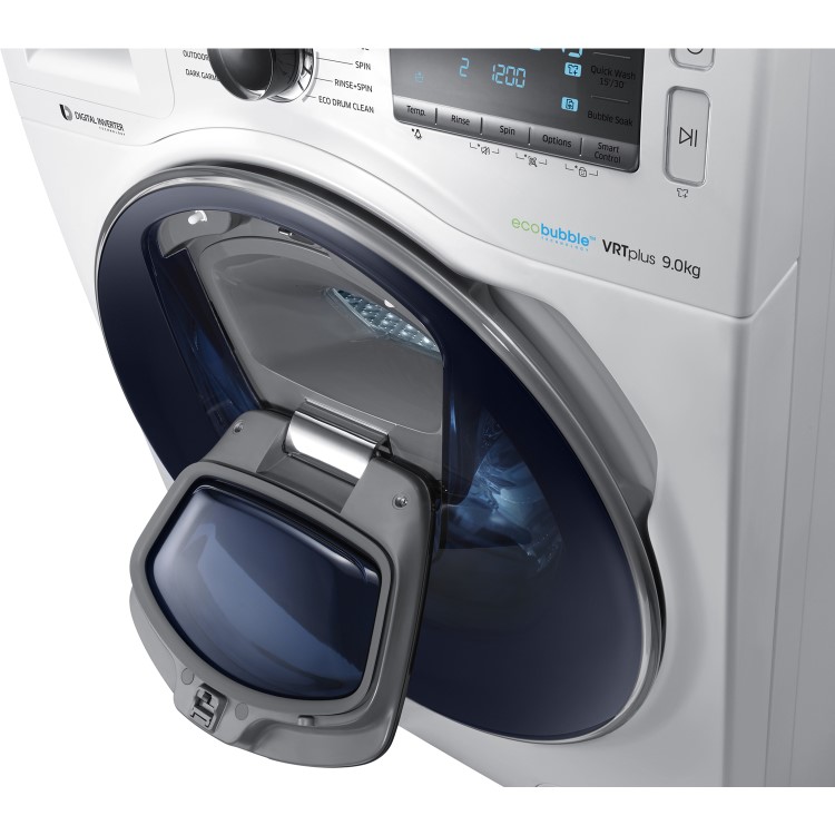 Samsung WW90K7615OW AddWash/ EcoBubble 9kg 1600rpm Freestanding Washing Machine-White