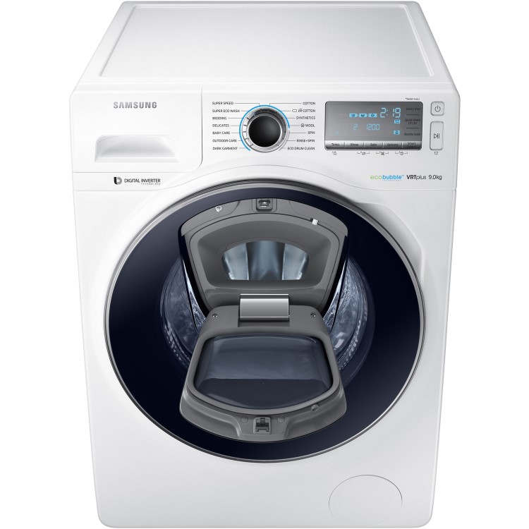 Samsung WW90K7615OW AddWash/ EcoBubble 9kg 1600rpm Freestanding Washing Machine-White