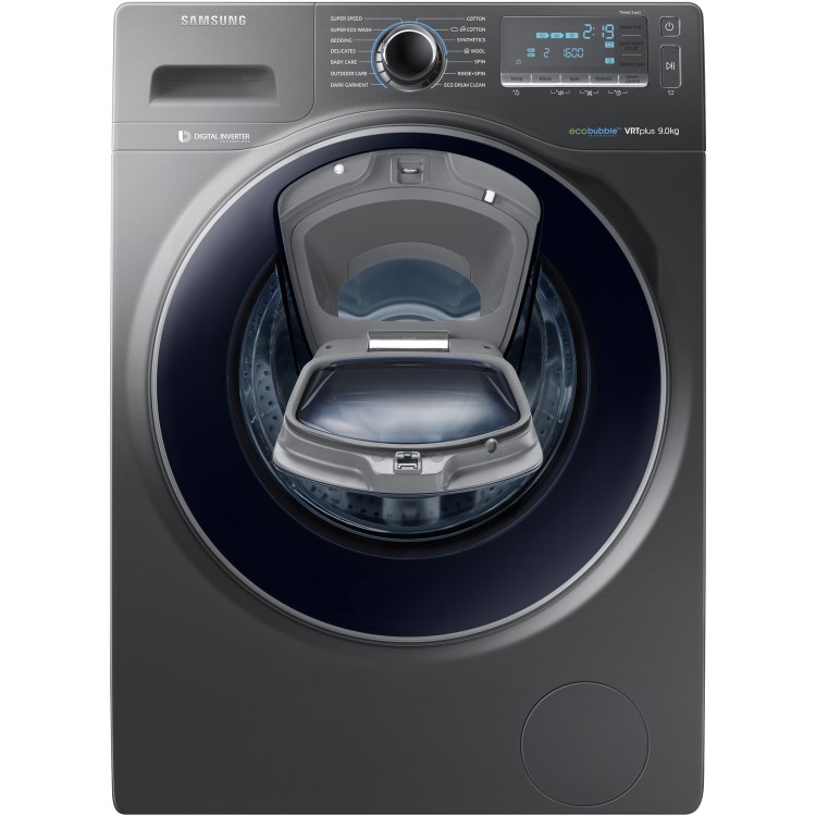 Samsung WW90K7615OX 9kg AddWash/ EcoBubble 1600rpm Freestanding Washing Machine - Graphite