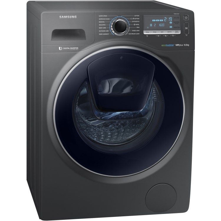 Samsung WW90K7615OX 9kg AddWash/ EcoBubble 1600rpm Freestanding Washing Machine - Graphite