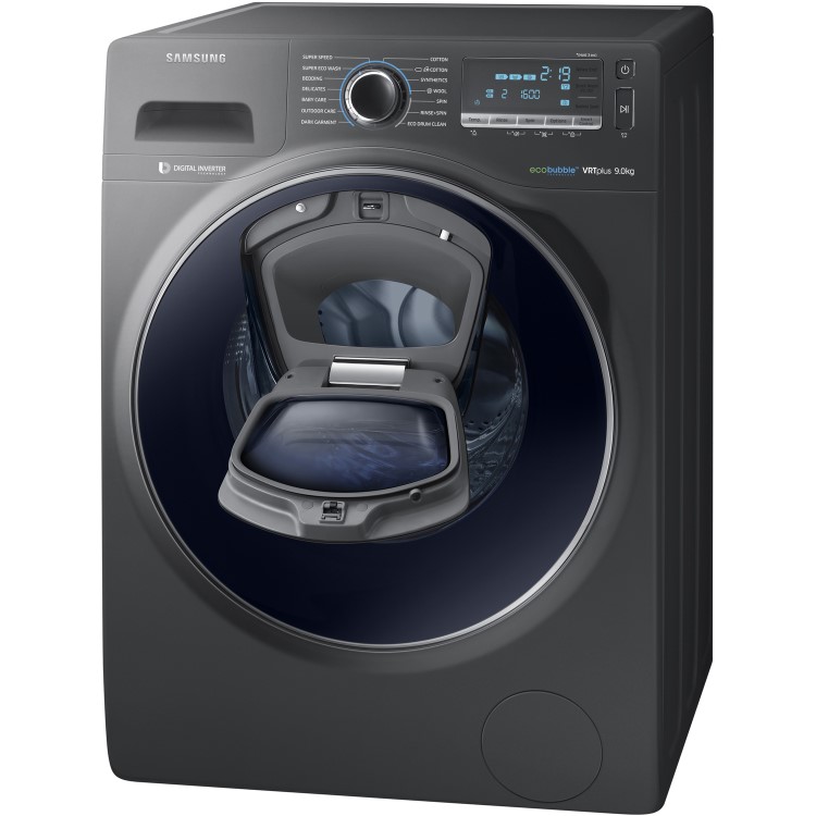 Samsung WW90K7615OX 9kg AddWash/ EcoBubble 1600rpm Freestanding Washing Machine - Graphite