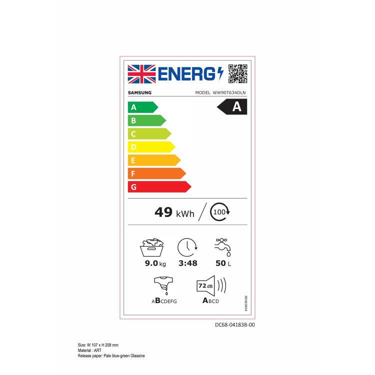 Samsung Series 6 ecoBubble 9kg 1400 Spin Freestanding Washing Machine - Graphite