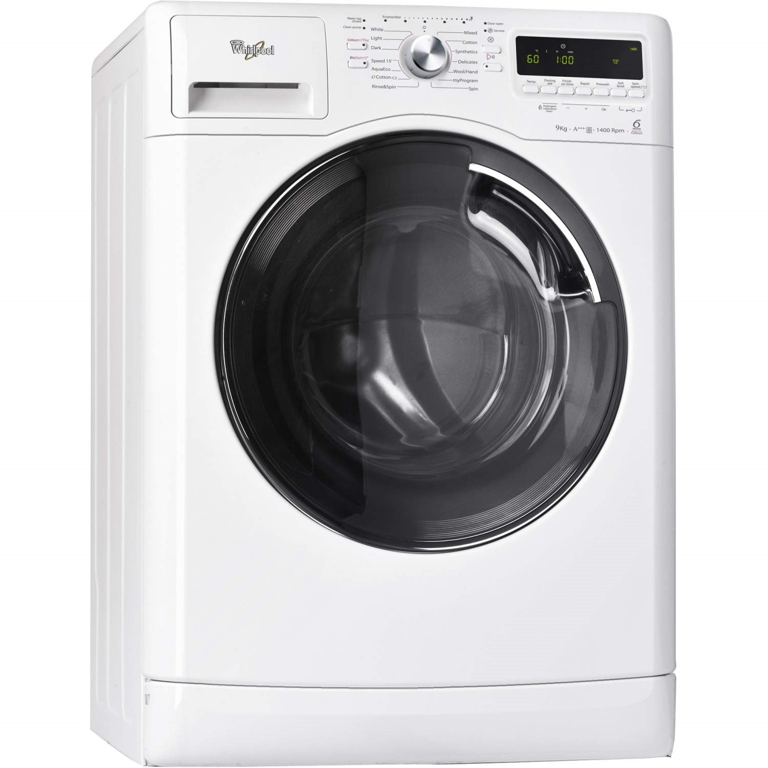 Whirlpool WWCR9435 6th Sense 9kg 1400rpm Freestanding Washing Machine