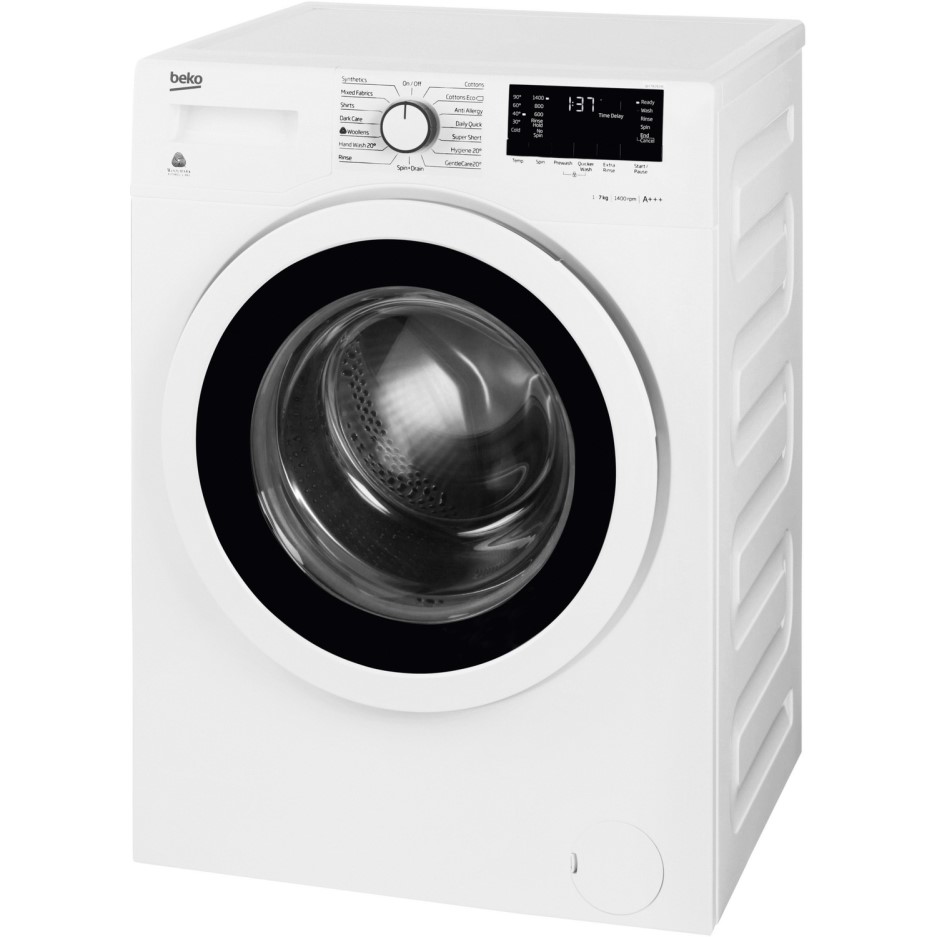 Beko WY74242W A+++ 7kg 1400rpm Freestanding Washing Machine With 28