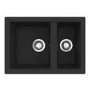 RockLite Weston 1.5 Bowl Inset / Undermount Black Composite Kitchen Sink