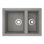 RockLite Weston 1.5 Bowl Inset / Undermount Grey Composite Kitchen Sink