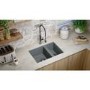RockLite Weston 1.5 Bowl Inset / Undermount Grey Composite Kitchen Sink