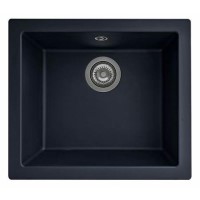 RockLite Weston Single Bowl Inset / Undermount Black Composite Kitchen Sink