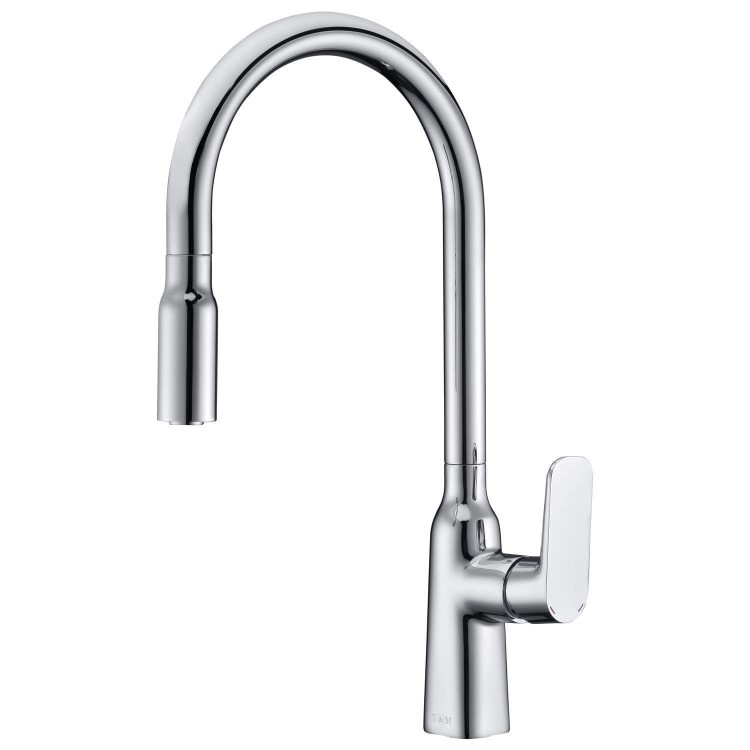 GRADE A1 - Taylor & Moore Windermere Single Lever Chrome Monobloc Kitchen Tap with Pull out Nozzle Spray