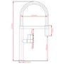 Single Lever Brushed Chrome Monobloc Kitchen Sink Faucet with Pull Out Spray