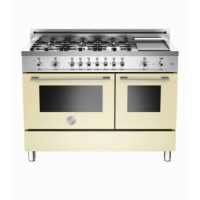 Bertazzoni X1226GMFECR Professional Series 122cm Dual Fuel Range Cooker With Griddle - Cream