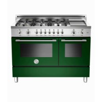 Bertazzoni X1226GMFEVE Professional Series 122cm Dual Fuel Range Cooker With Griddle - Green