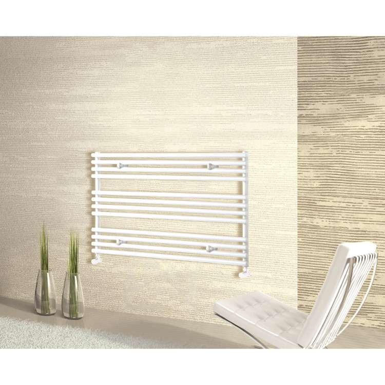 Towelrads Oxfordshire White  Heated Towel Rail Radiator - 600 x 1000mm