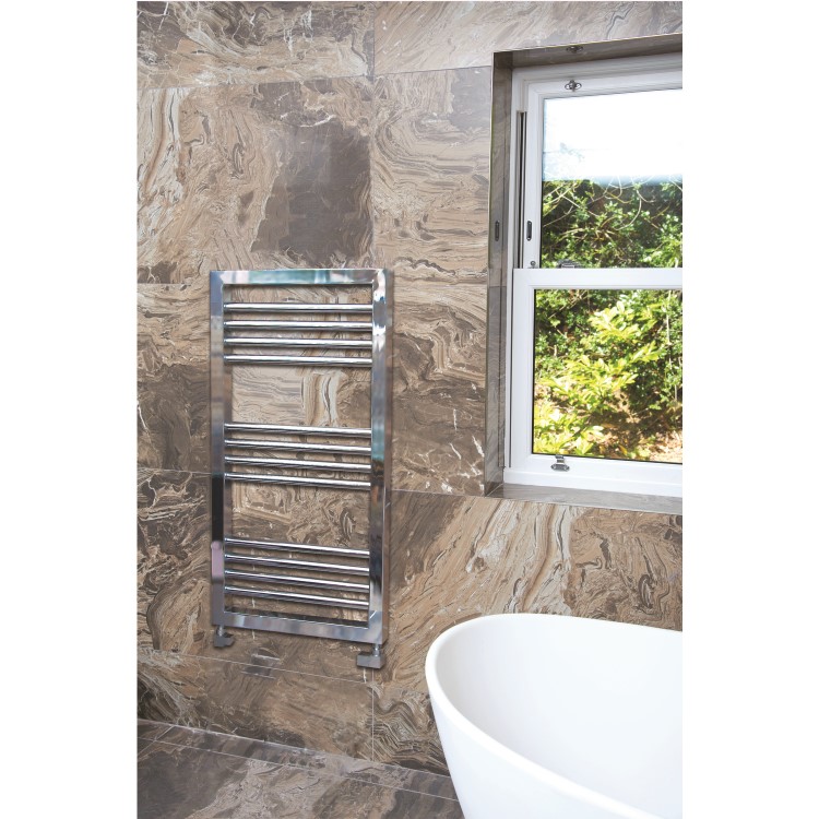 Chrome Heated Towel Rail Radiator 900 x 500mm - Lambourn
