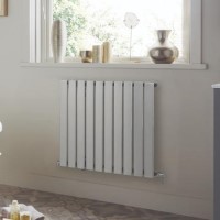 Chrome Vertical Flat Panel Radiator 600 x 790mm