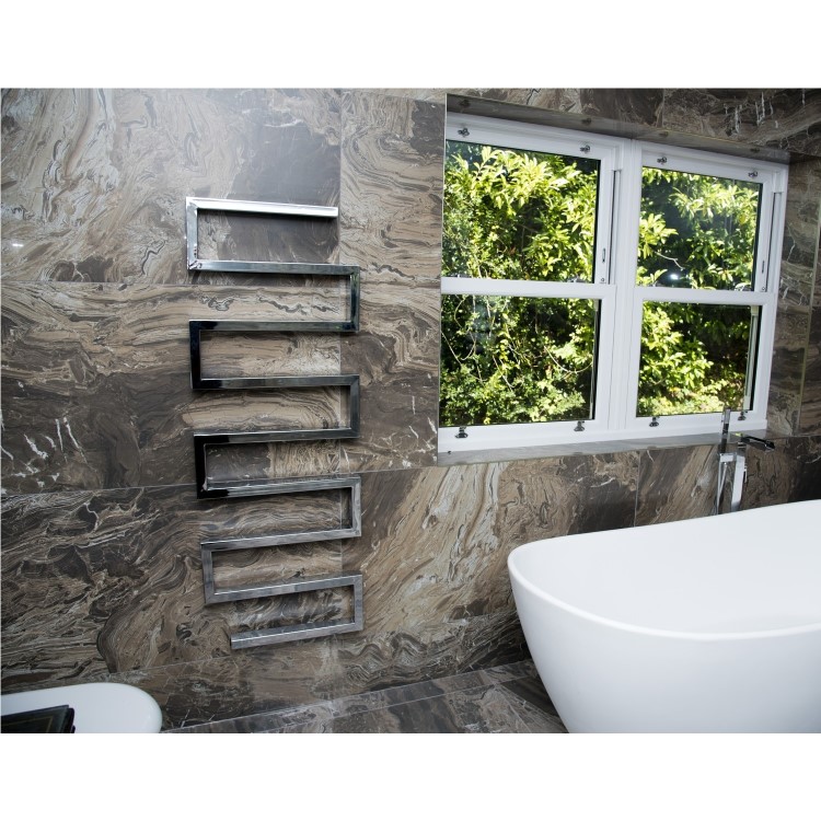 Thatcham Chrome Heated Towel Rail - 1390 x 500mm
