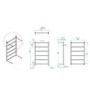 Diva Polished Stainless Steel Heated Towel Rail - 800 x 500mm