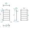 Diva Brushed Stainless Steel Heated Towel Rail - 800 x 500mm