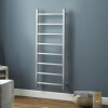 Diva Brushed Stainless Steel Heated Towel Rail - 1200 x 500mm
