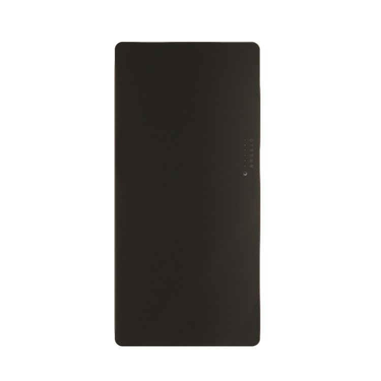 Black Horizontal Glass Radiator - 1000 x 500mm