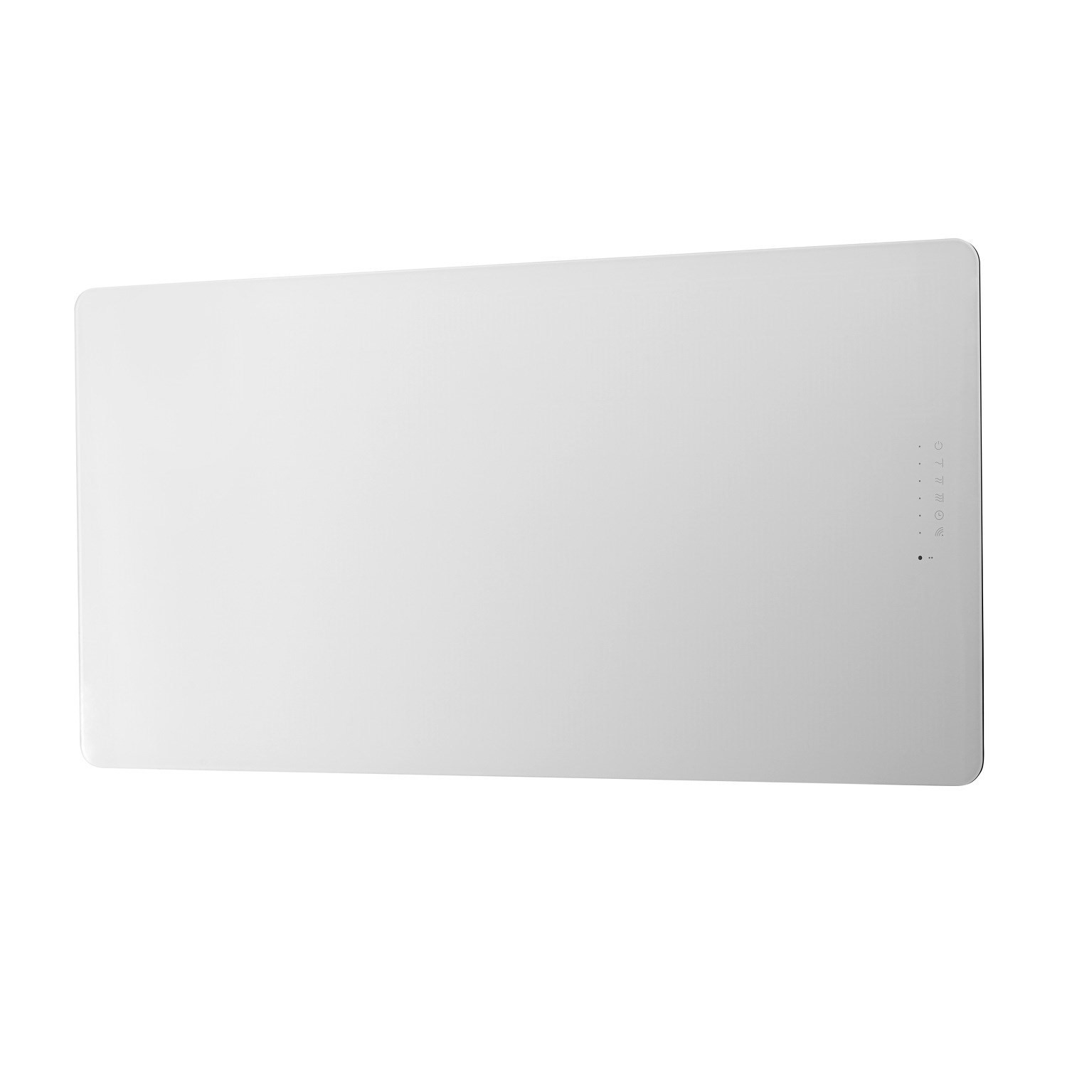 White Horizontal Glass Radiator 1000W - 600 x 1200mm - Electric X5133 ...