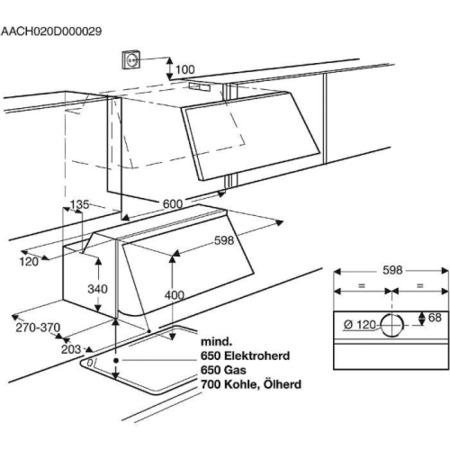 AEG X56342SE10 60cm Integrated Cooker Hood Grey