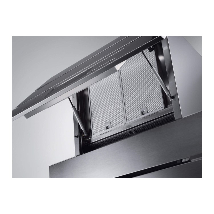 AEG X69454BV01 Angled 90cm Chimney Cooker Hood Black