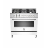 Bertazzoni X906DUALBI Professional Series 90cm Dual Fuel Range Cooker With Dual Energy Oven - Pure W