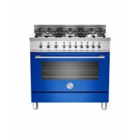 Bertazzoni X906DUALBL Professional Series 90cm Dual Fuel Range Cooker With Dual Energy Oven - Blue