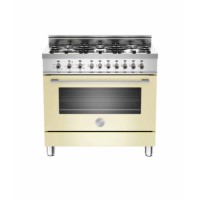 Bertazzoni X906DUALCR Professional Series 90cm Dual Fuel Range Cooker With Dual Energy Oven - Cream
