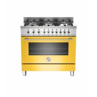 Bertazzoni X906DUALGI Professional Series 90cm Dual Fuel Range Cooker With Dual Energy Oven - Yellow