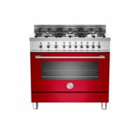 Bertazzoni X906DUALRO Professional Series 90cm Dual Fuel Range Cooker With Dual Energy Oven - Red
