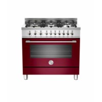 Bertazzoni X906DUALVI Professional Series 90cm Dual Fuel Range Cooker With Dual Energy Oven - Burgun