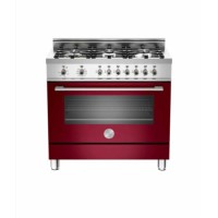 Bertazzoni X906MFEVI Professional Series 90cm Dual Fuel Range Cooker - Burgundy Red