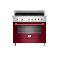 Bertazzoni X90INDMFEVI Professional Series 90cm Electric Range Cooker With Induction Hob - Burgundy