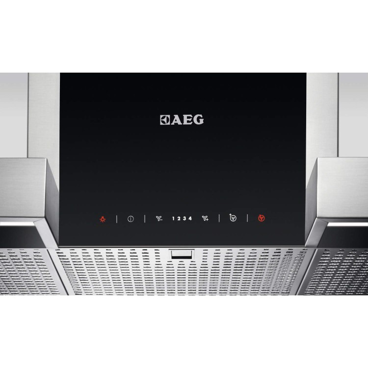 AEG X99464MI2 Touch Control Box Design 90cm Island Cooker Hood Stainless Steel