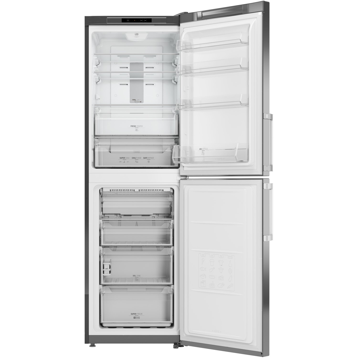 Hotpoint Xeco85t2igh Eco 189x60cm 327l Frost Free Freestanding Fridge Freezer Graphite Appliances Direct